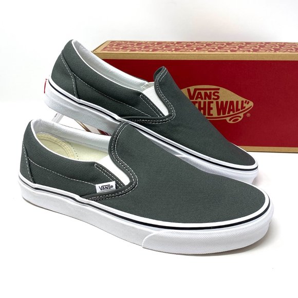 Vans Other - Vans Classic Slip-On Men's Size Charcoal Gray Low Top Shoes VN000EYECHR